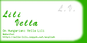 lili vella business card